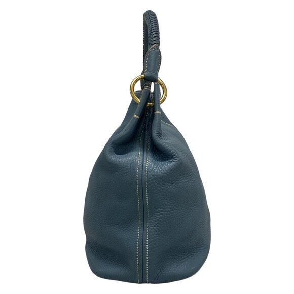 Auth PRADA - BR4829 Blue Gray Leather Shoulder Bag - Picture 3 of 16